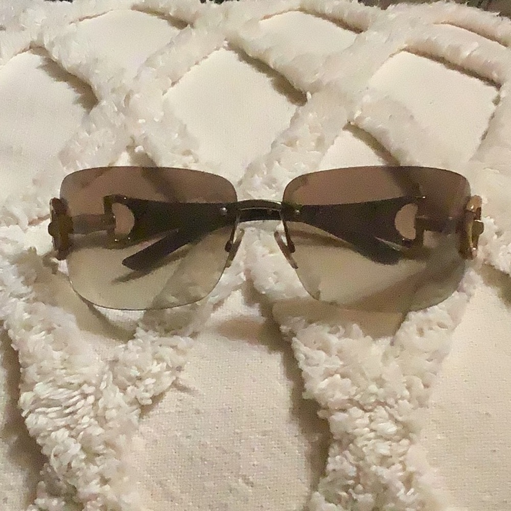 Gucci Brown Gradient Rimless Sunglasses